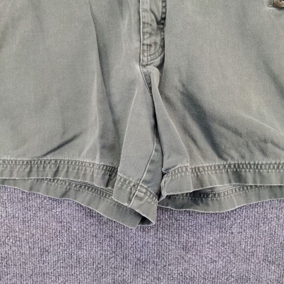 Abercrombie & Fitch Womens Chino Shorts Green Size 10 Cotton Slash Pockets - Picture 7 of 10